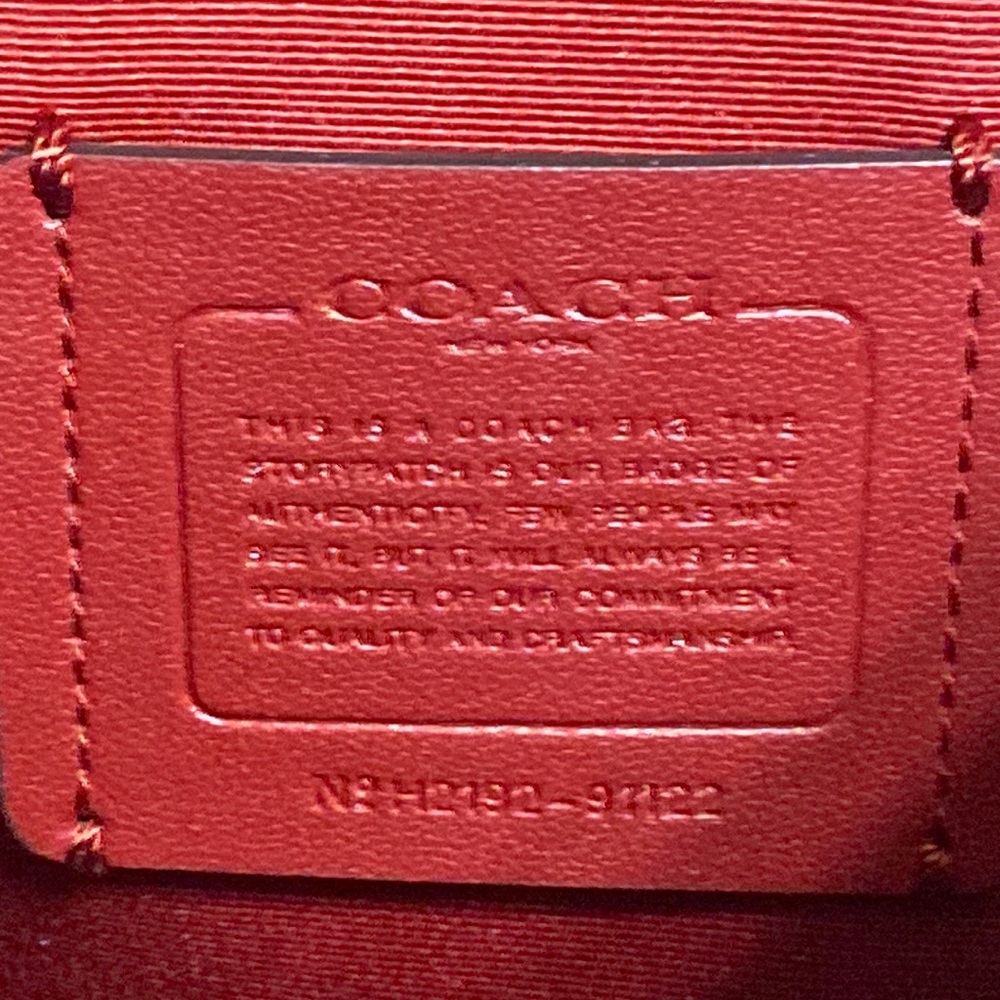 *SOLD*Coach Large Leather Town Bucket Bag In Redwood 1941 Red - Picture 15 of 15